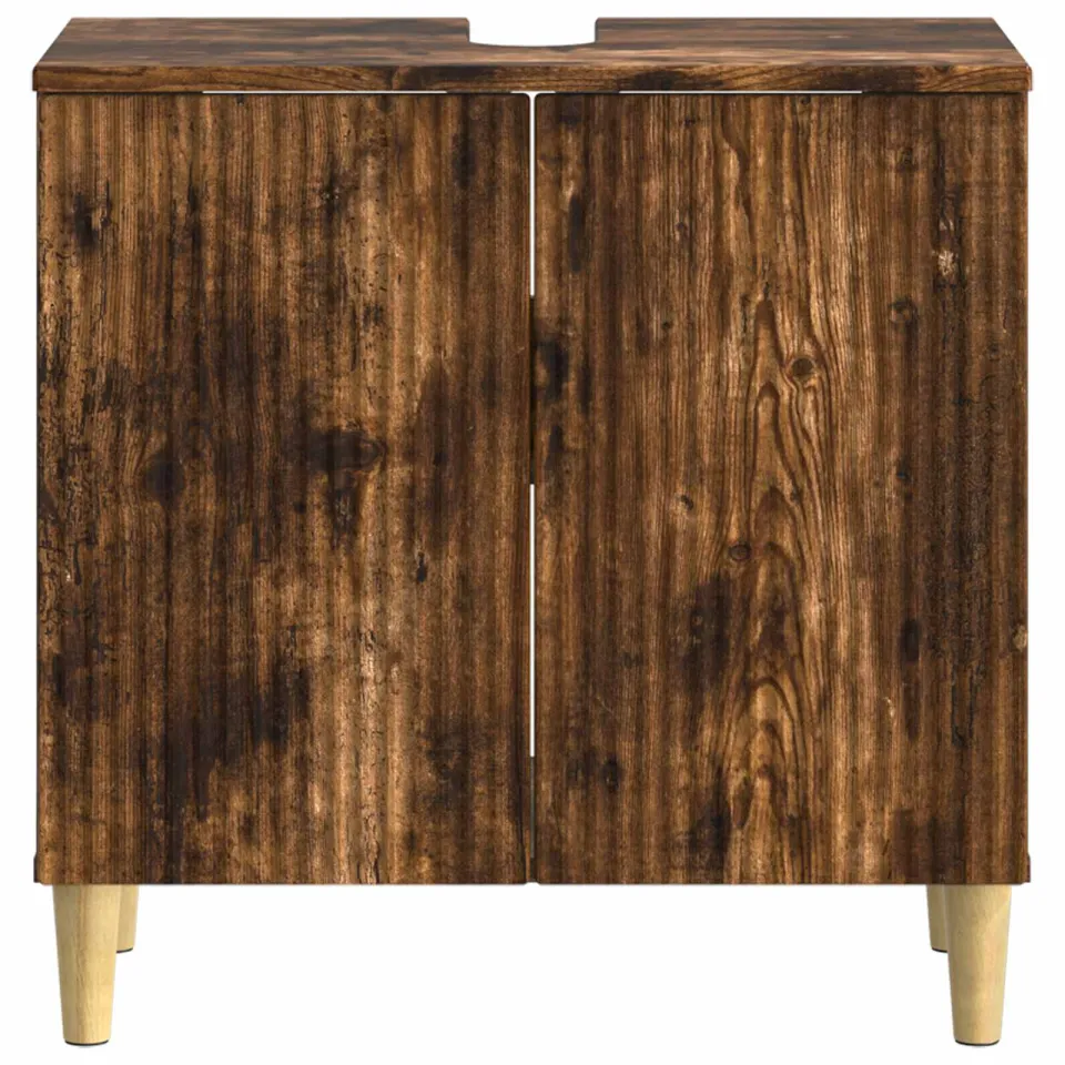 vidaXL Badkamer wastafelkast ARNHEM Gerookt eiken 59,5 x 31,5 x 59 cm, foto 4