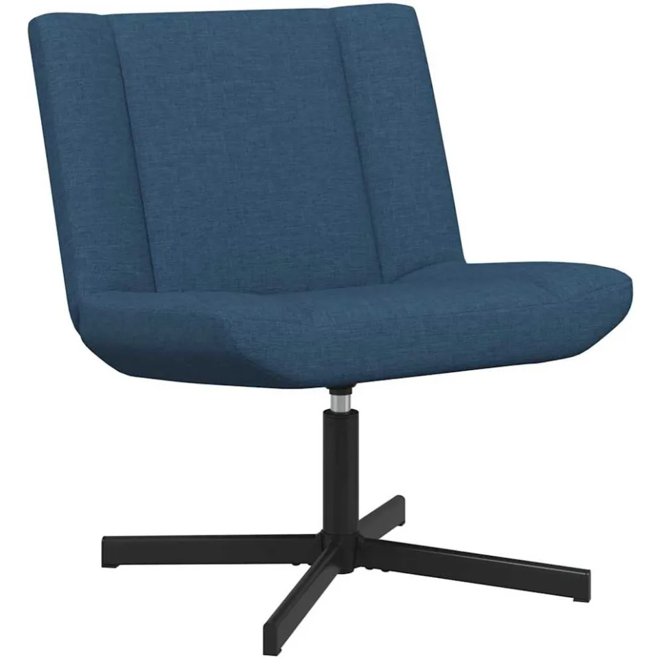 vidaXL Draaistoel Blauw 63 x 75 x 76 cm Stof