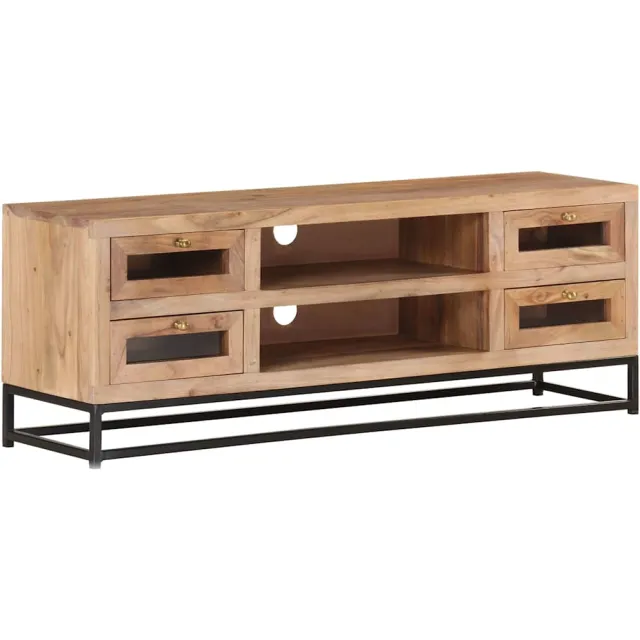 vidaXL Tv-meubel 110x30x40 cm massief acaciahout Bruin