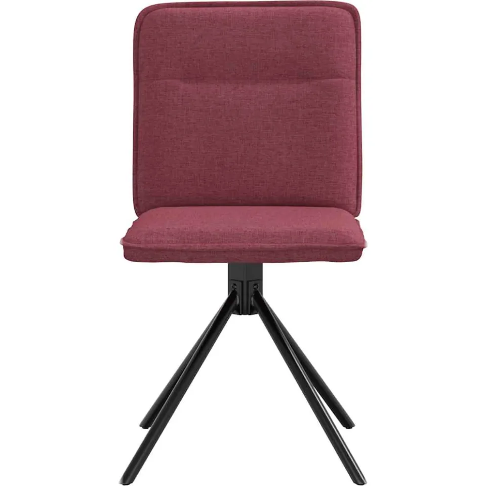 vidaXL Eetkamerstoelen 2 st stof wijnrood, foto 4