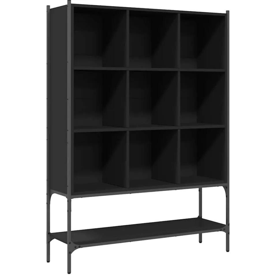 vidaXL Boekenkast 102x30x141,5 cm bewerkt hout zwart