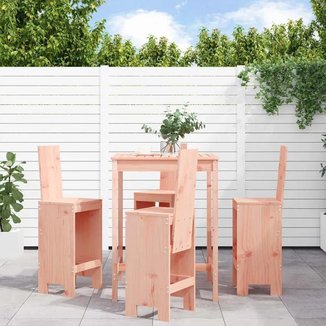 vidaXL 5-delige Tuinset massief douglashout Bruin