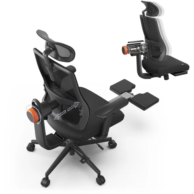 Newtral Ergonomische Bureaustoel Adaptieve Lendensteun - 4D-verstelbare Armleuningen- 96°-136° Kantelfunctie - Hoofdsteun- Verstelling van de zitdiepte zwart