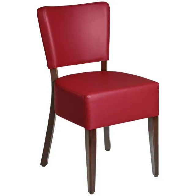PULSIVA 2x PULSIVA Stoel Prestige; 45x50x82 cm (BxDxH); zitting bordeaux, frame walnoot; 2 stuk / verpakking