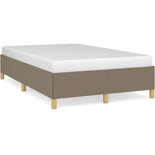 vidaXL Bedframe zonder matras 120x190 cm stof taupe