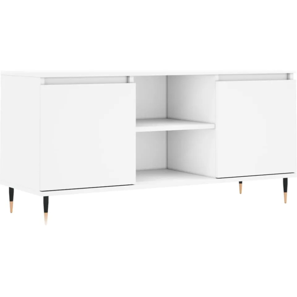 vidaXL Tv-meubel 104x35x50 cm bewerkt hout wit, foto 3