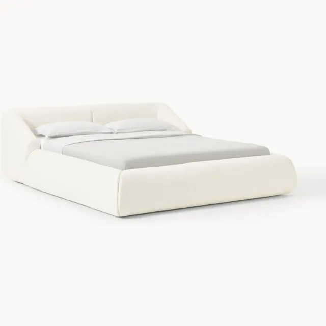 Westwing Collection Gestoffeerd bed Sofia Wit