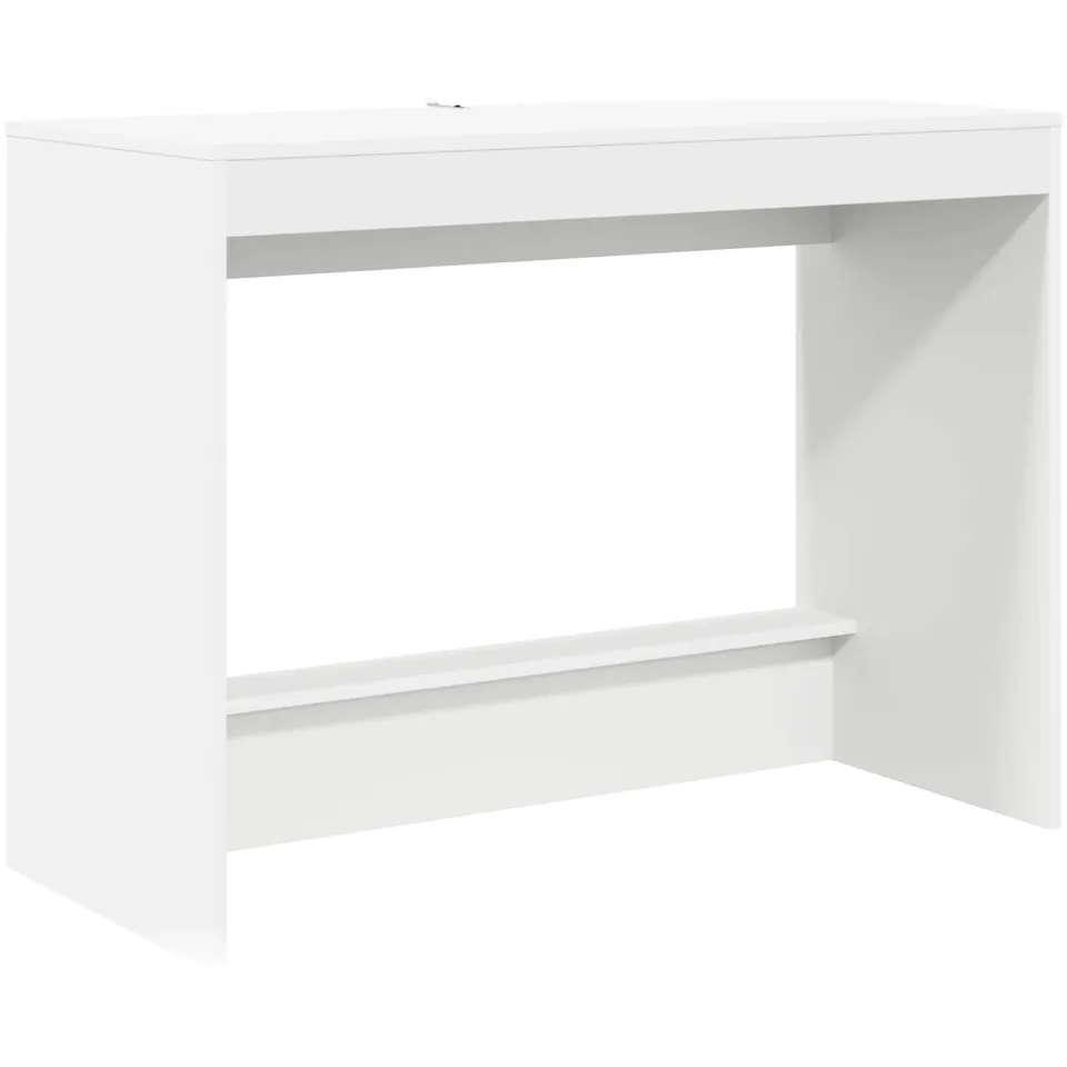 vidaXL Bed Bureau Wit Bewerkt hout 100 x 45 x 75 cm