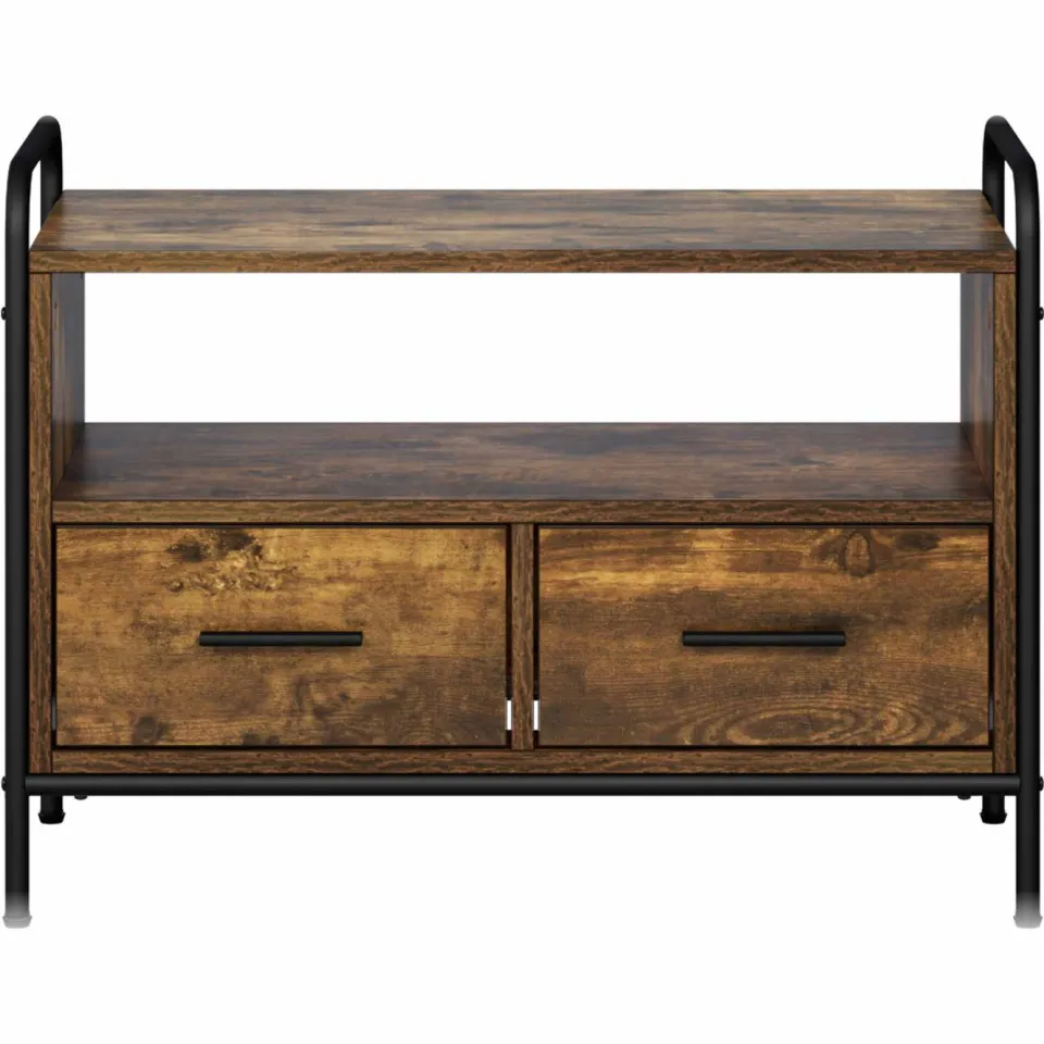 vidaXL Tv-meubel 67,5 x 33 x 50 cm Gerookt eiken Bewerkt hout, foto 3