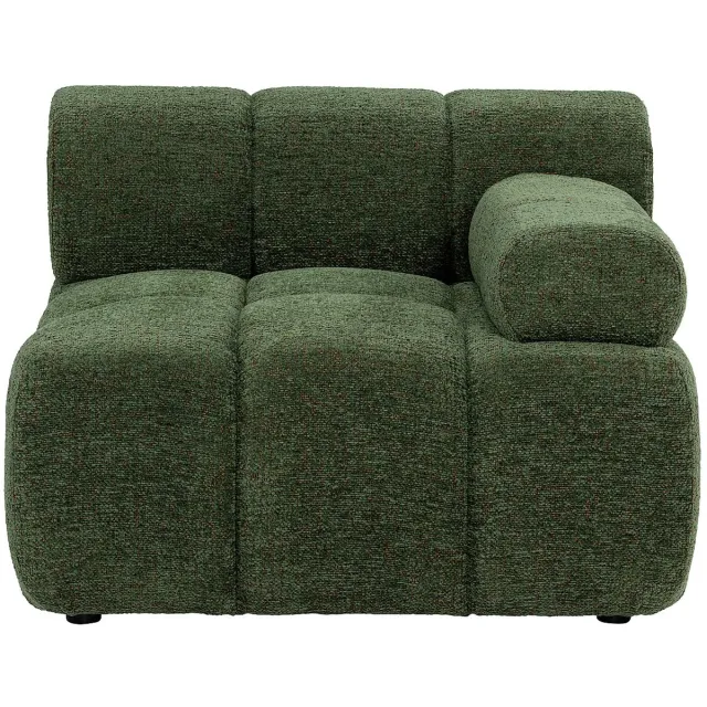 Vente-unique Fauteuil met rechte rugleuning in gemêleerde stof - Groen FACIVIL