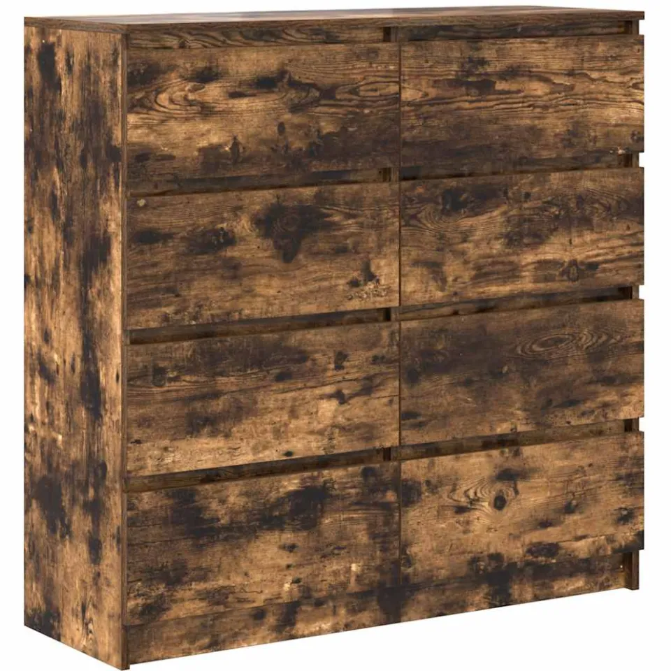 vidaXL Dressoir 100x35x99 cm bewerkt hout gerookt eikenkleurig Bruin