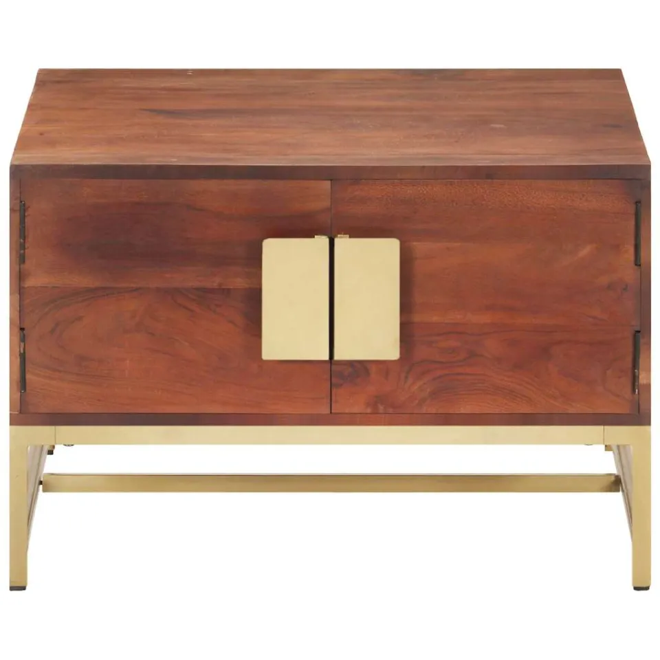 vidaXL Salontafel 67x67x45 cm massief mangohout honingbruin bruin, foto 2