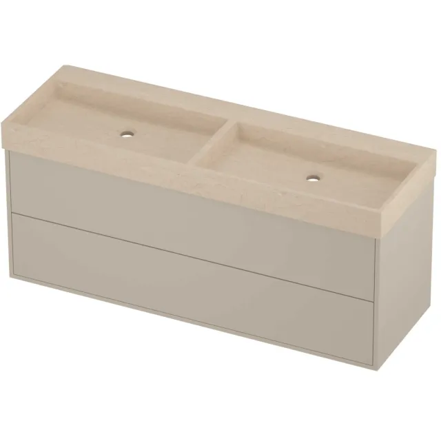 Proline Evoli Badmeubelset Hardsteen Loft Dubbel 140x46x62 cm Sand Stone Soft Linen Beige