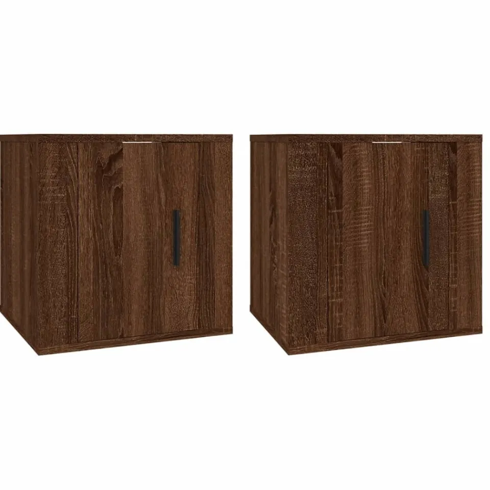 vidaXL Tv-wandmeubels 2 st 40x34,5x40 cm bruin eikenkleur, foto 3