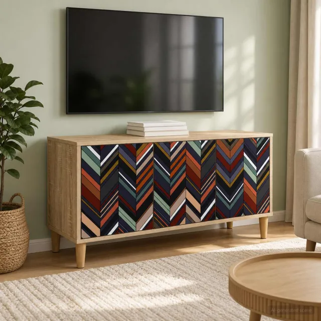 vidaXL Tv-meubel OMMEN 102 x 33 x 50 cm Sonoma Bewerkt hout bruin, foto 2