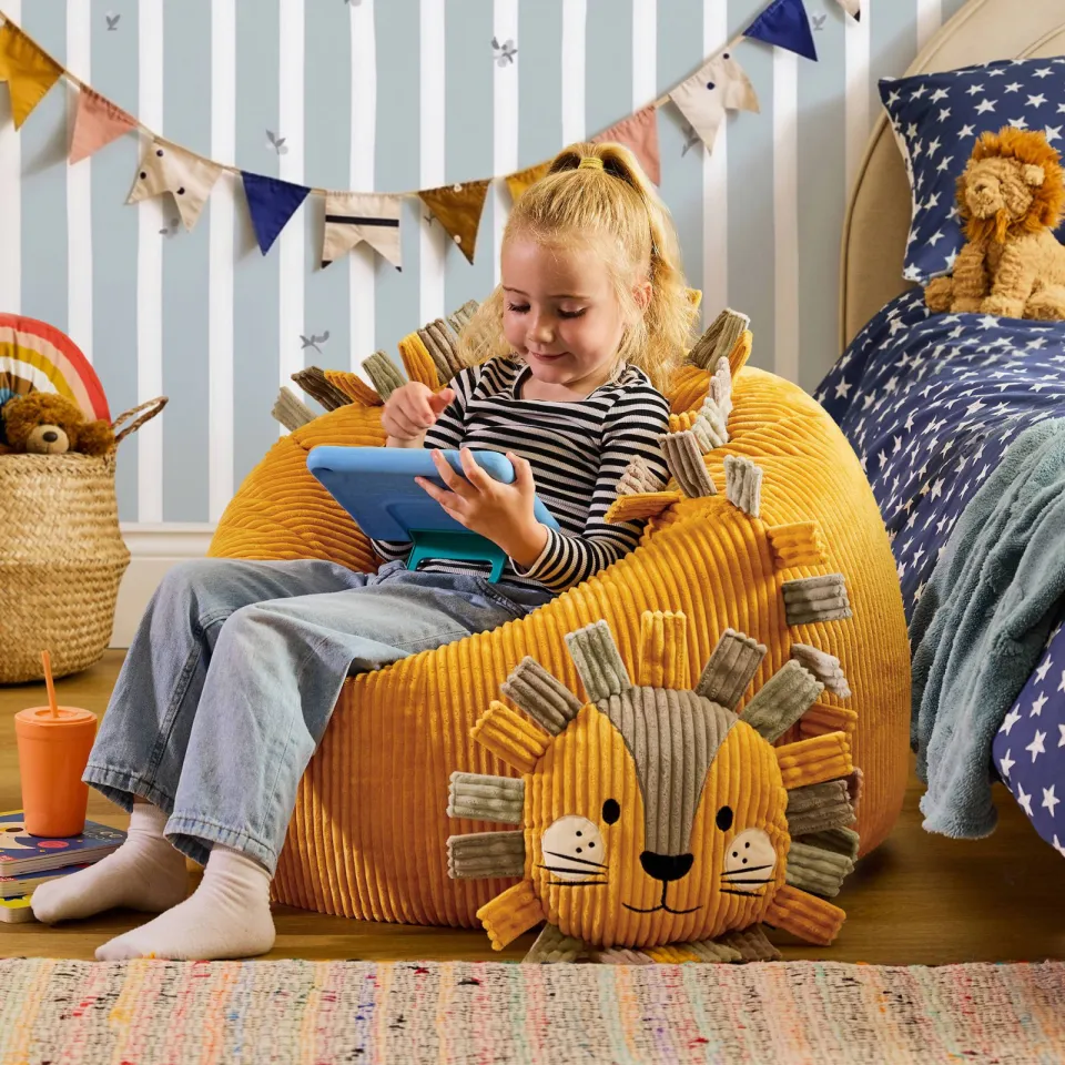 icon - Kingston Kinderzitzak - Ribstof - Leeuw geel, foto 7