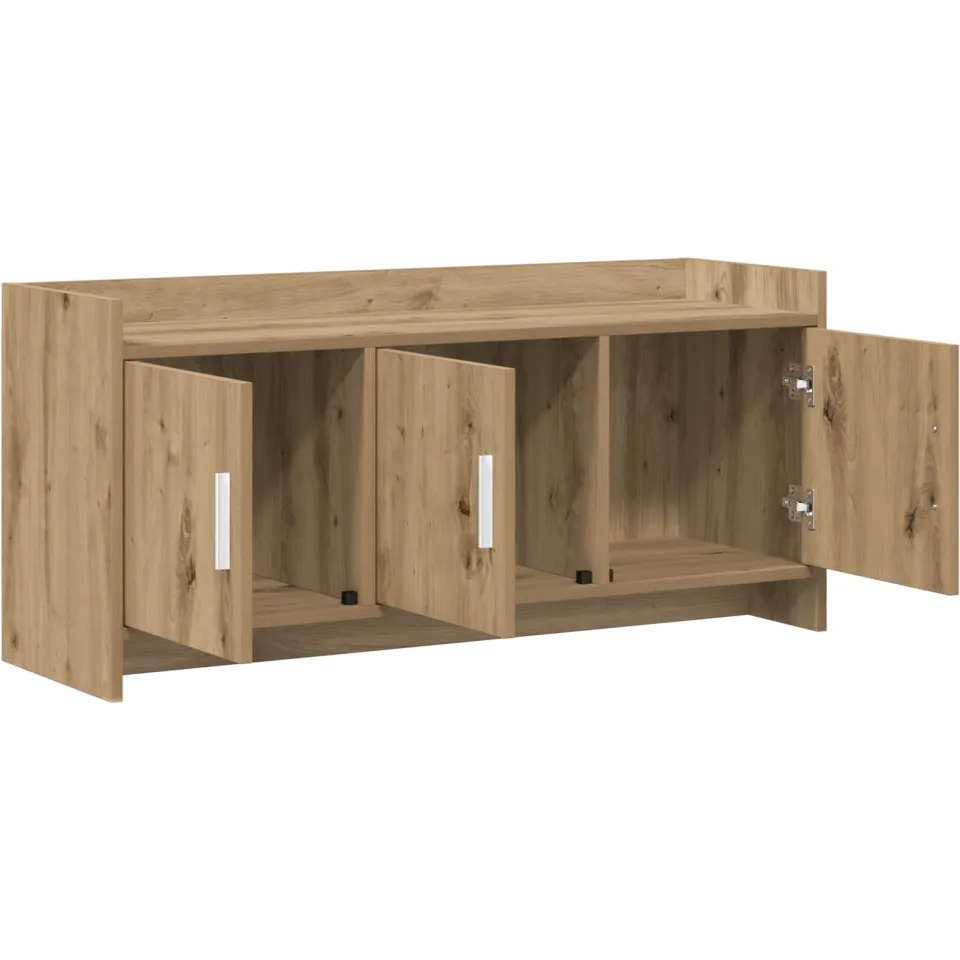 vidaXL TV-kast 102 x 33 x 47 cm Artisanaal eiken Bewerkt hout, foto 4