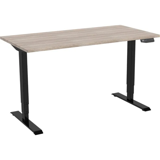 Game Hero Marvel Bureau Elektrisch Verstelbaar 2 Motorig - Zwart Frame - Robson Eiken Blad - 160 x 80 cm