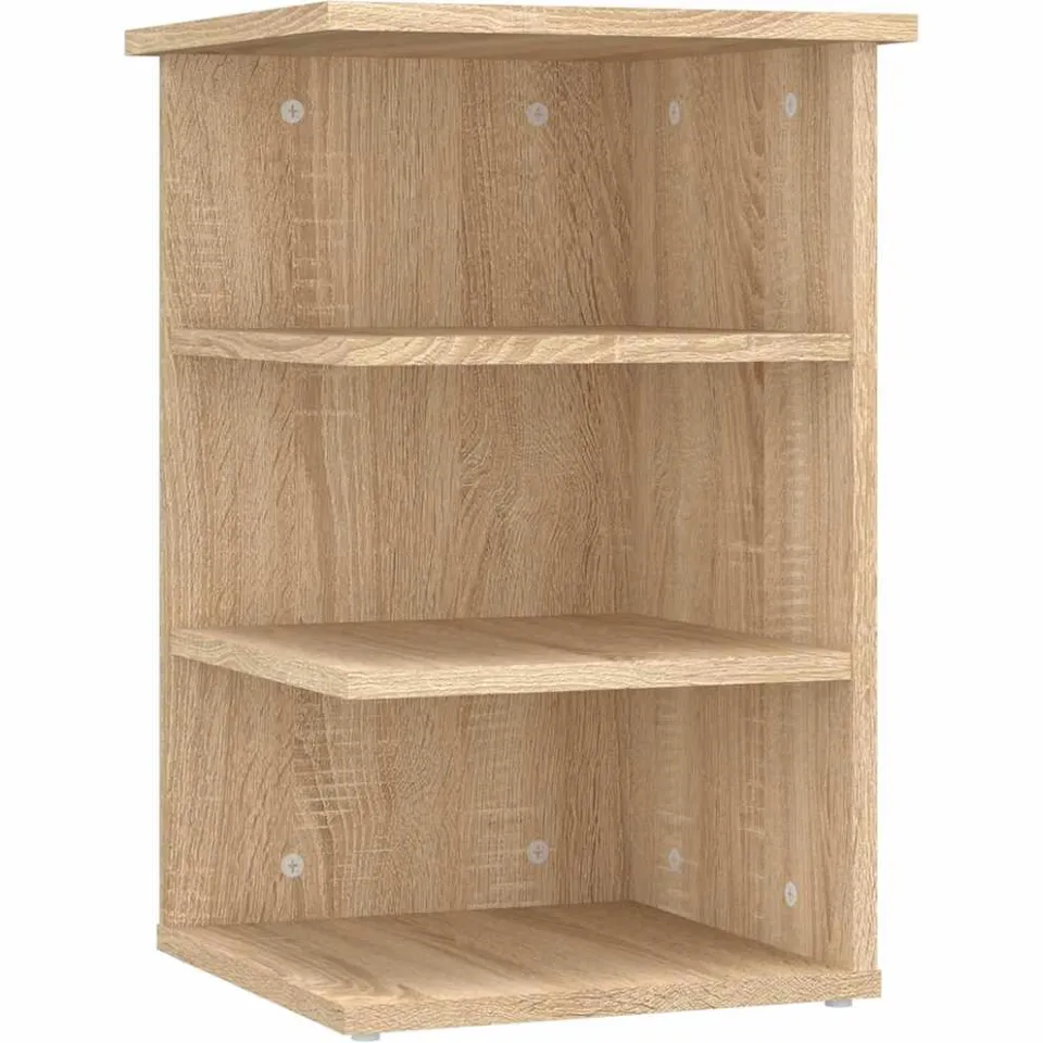 vidaXL Bijzetkast 35x35x55 cm bewerkt hout sonoma eikenkleurig Bruin