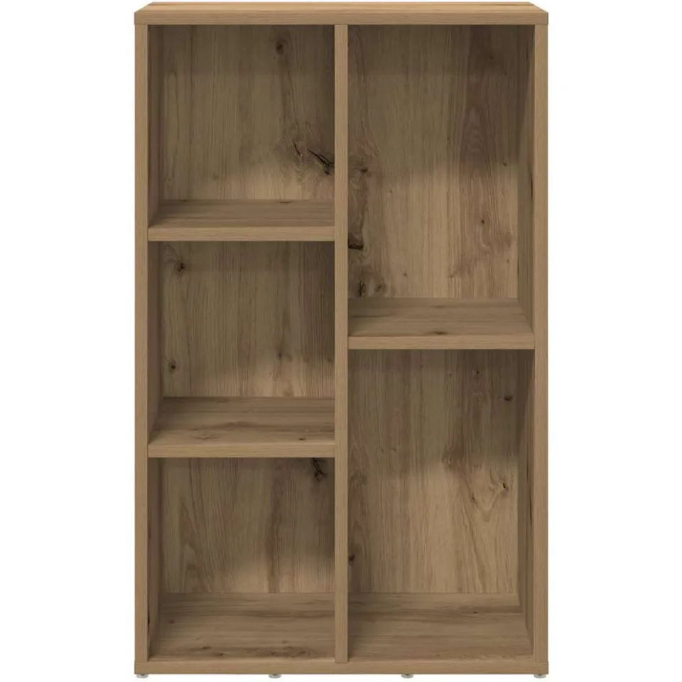vidaXL Boekenkast 50x25x80 cm bewerkt hout artisanaal eikenkleur, foto 4
