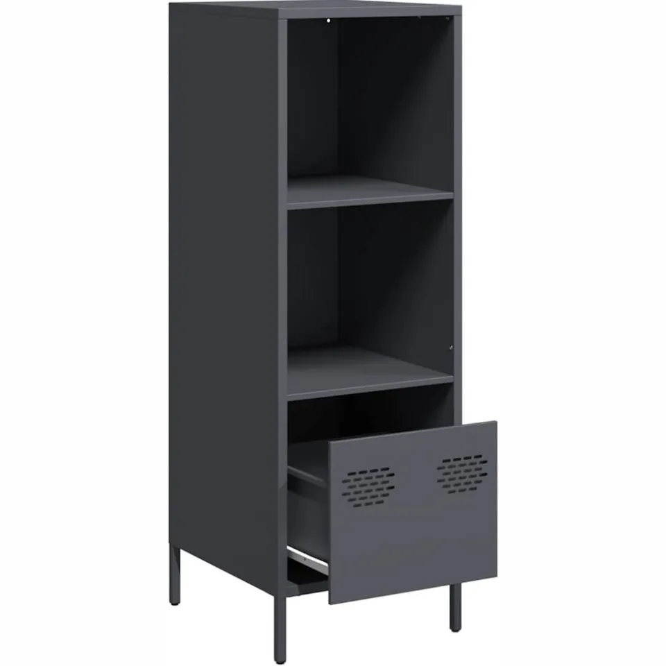 vidaXL Hoge kast 35x39x103,5 cm staal antracietkleurig, foto 3