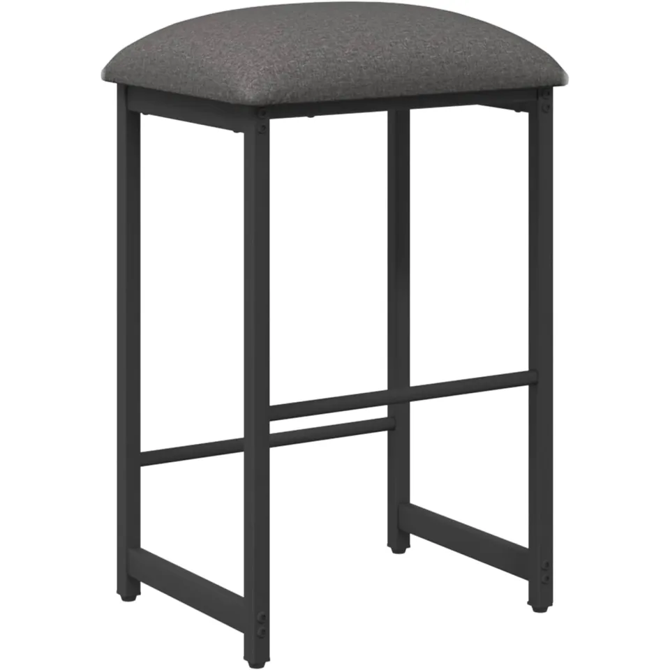vidaXL Barkruk Lichtgrijs 40 x 32 x 74 cm Bewerkt hout, foto 3
