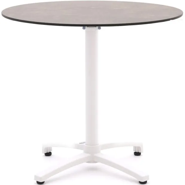 Bellagio tuinmeubelen Bellagio Canzo klaptafel ø80cm (h:73cm) wit, foto 5