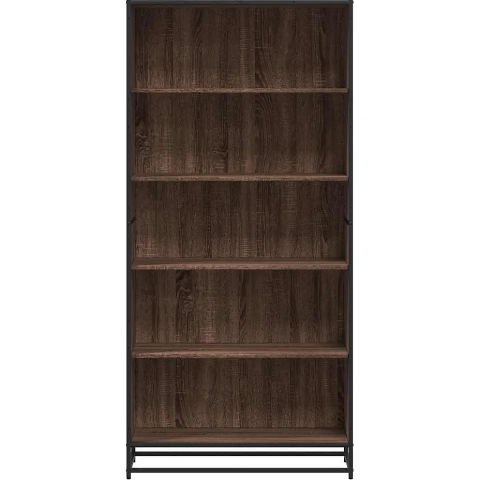 vidaXL Boekenkast 80,5x35x170,5 cm bewerkt hout bruin eikenkleurig, foto 3