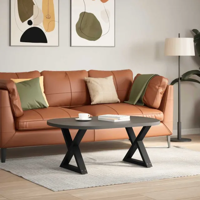 vidaXL Salontafelpoten 2 st 60x(42-43,3) cm staal zwart