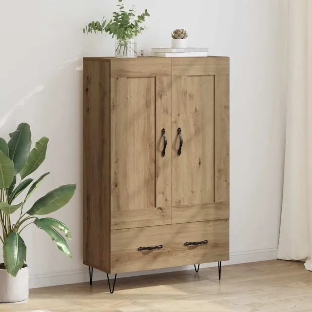 vidaXL Highboard Artisan Eiken 69,5 x 31 x 115 cm Bewerkt hout Bruin