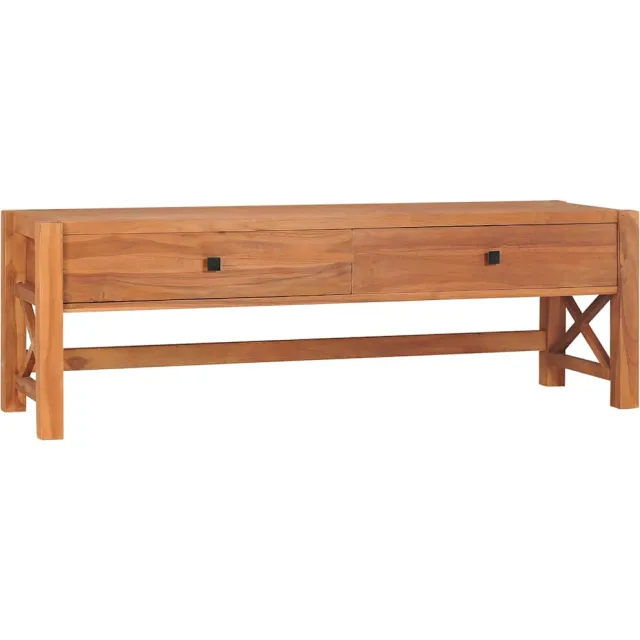 vidaXL Tv-meubel 140x40x45 cm teakhout Bruin