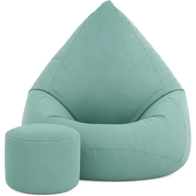 Cronen Sako XL Zitzak - Comfortabel & Waterafstotend - Inclusief Voetenbankje blauw