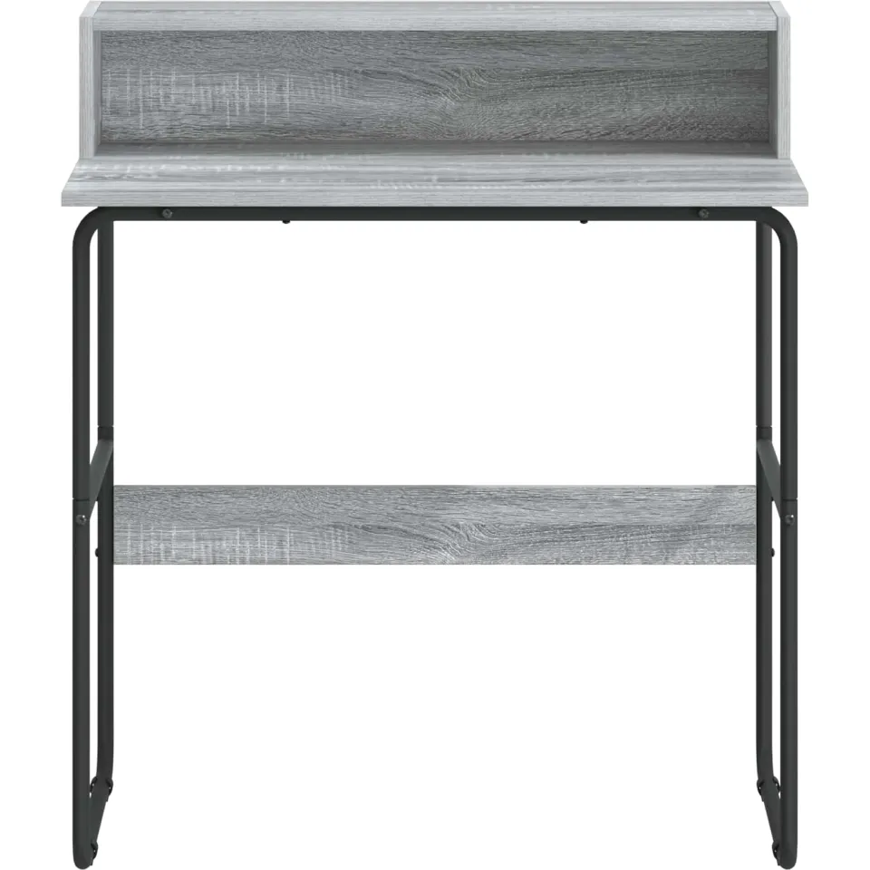 vidaXL Bureau met opbergruimte Grijs Sonoma 80 x 50 x 91 cm