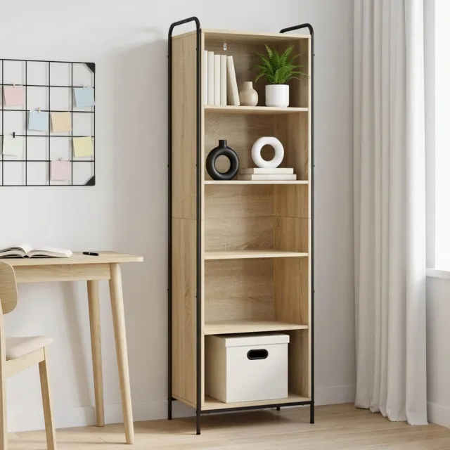 vidaXL Boekenkast 55,5 x 33 x 174 cm Bewerkt hout Sonoma Eiken, foto 2