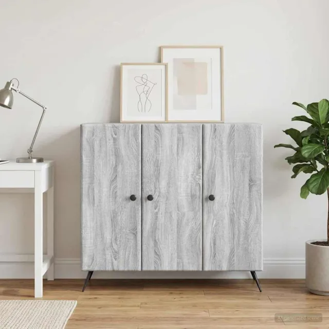 vidaXL Dressoir Grijs sonoma 89 x 34,5 x 80 cm Bewerkt hout, foto 2