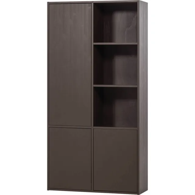 WOOOD Meggy Opbergkast Links - Grenen hout - Dust/Grijs - 215x108x40 mid brown