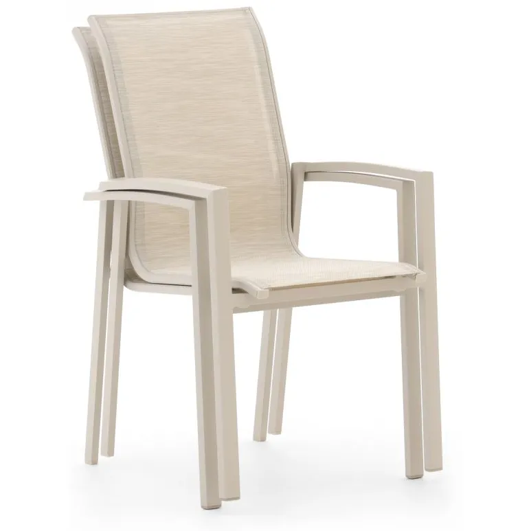 Forza Furniture Forza Centallo dining tuinstoel stapelbaar Taupe