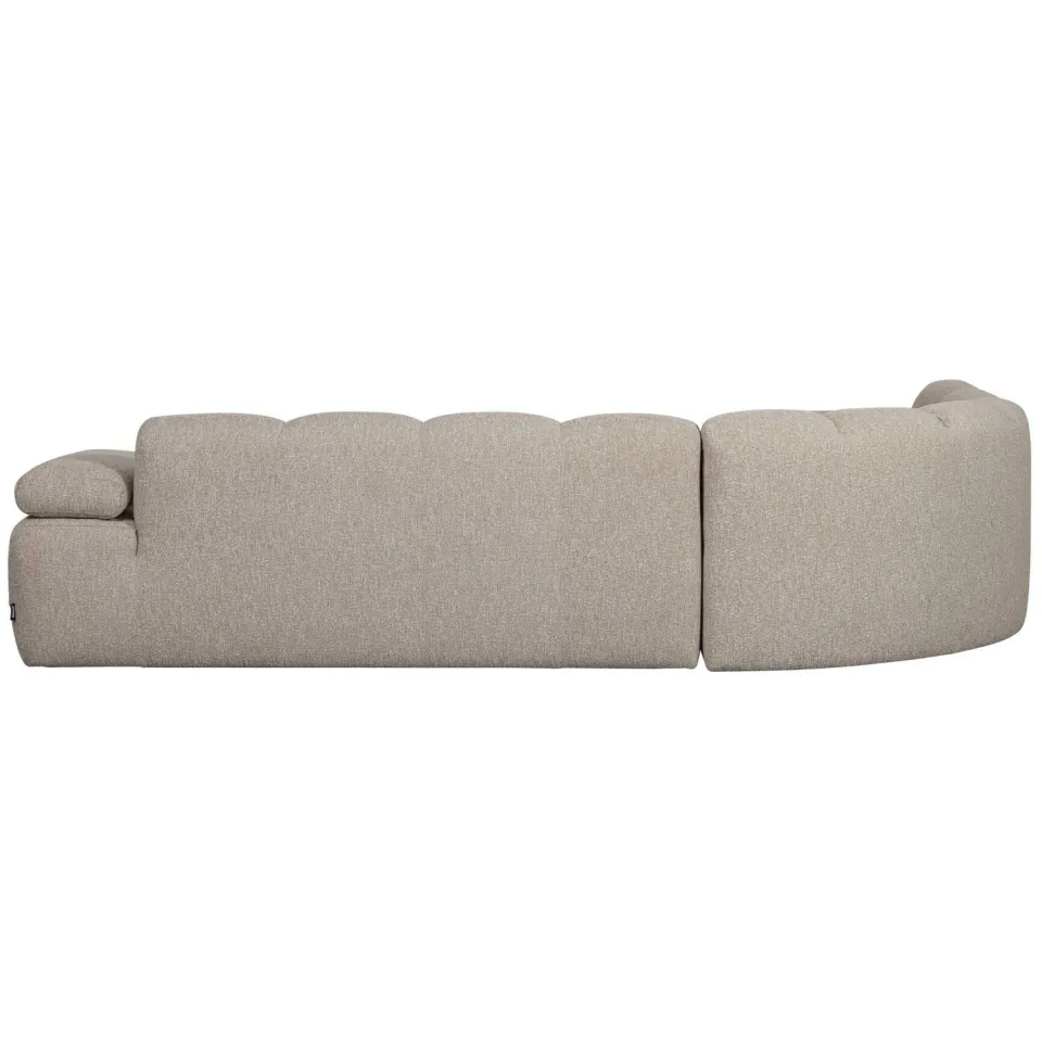 WOOOD Mojo Hoekbank Links - Ribstof - Roest Bruin - 74x310x230, foto 2