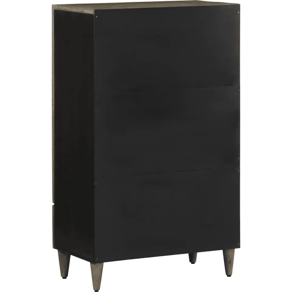 vidaXL Hoge kast 60x33x100 cm massief mangohout bruin, foto 4