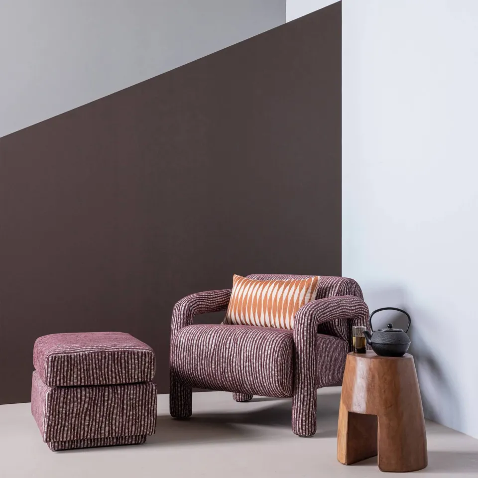 WOOOD Lenny Fauteuil - Dessin - Grijsblauw - 65x76x82, foto 5