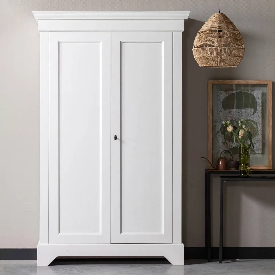 WOOOD Isabel Brocante Kast - Grenen - Wit - 191x118x47, foto 4