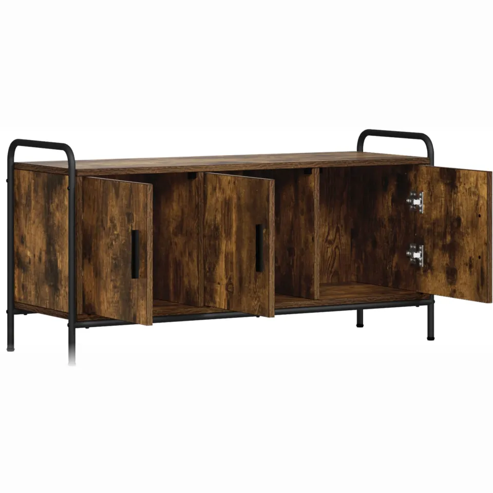 vidaXL Tv-meubel 79,5 x 33 x 50 cm Gerookt eiken Bewerkt hout