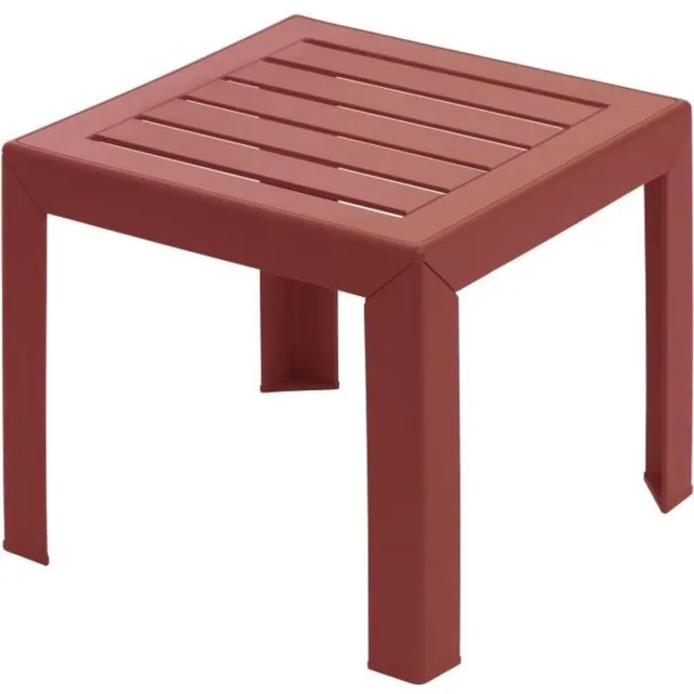 Grosfillex Salontafel - GROSFILLEX - MIAMI - 40 x 40 x 41 cm - Rode Bossa Nova Rood