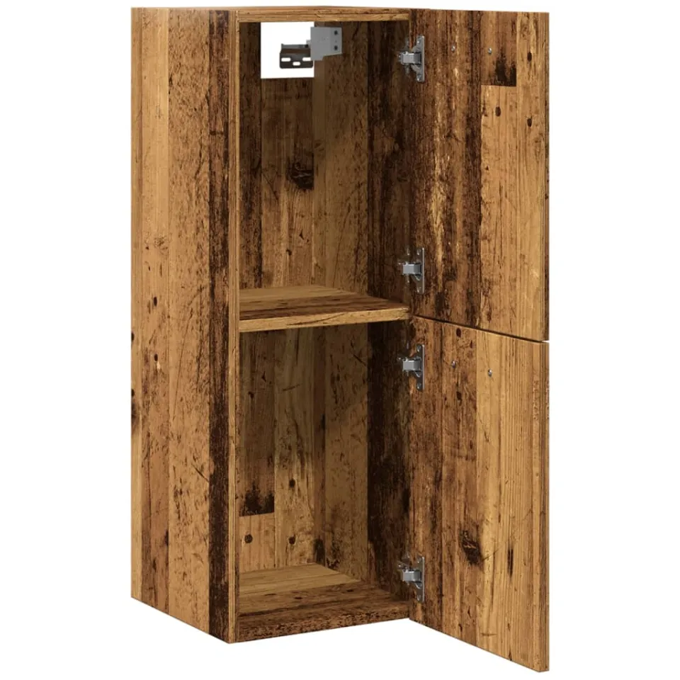 vidaXL Badkamerwandkast 30x30x80 cm bewerkt hout oud houtkleurig bruin, foto 4