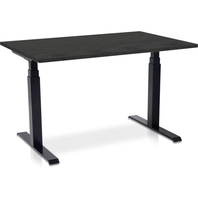 Multi Ratio Zit-sta bureau elektrisch verstelbaar - MRC PRO NEN-EN 527 | 120 x 80 cm | frame zwart - blad zwart eiken | memory functie met USB | 150kg draagvermogen Zwart frame