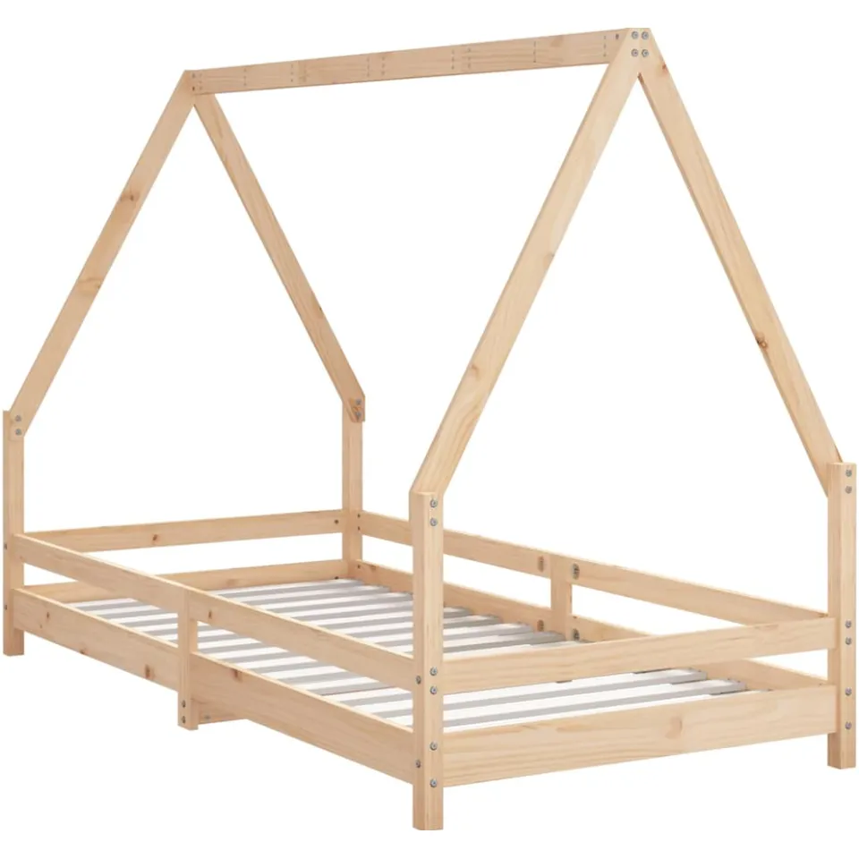 vidaXL Kinderbedframe 90x190 cm massief grenenhout Bruin