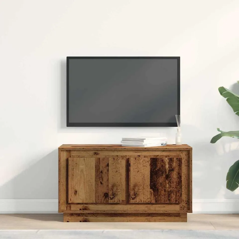 vidaXL TV-kast 80 x 35 x 45 cm Oud hout Bewerkt hout bruin, foto 4
