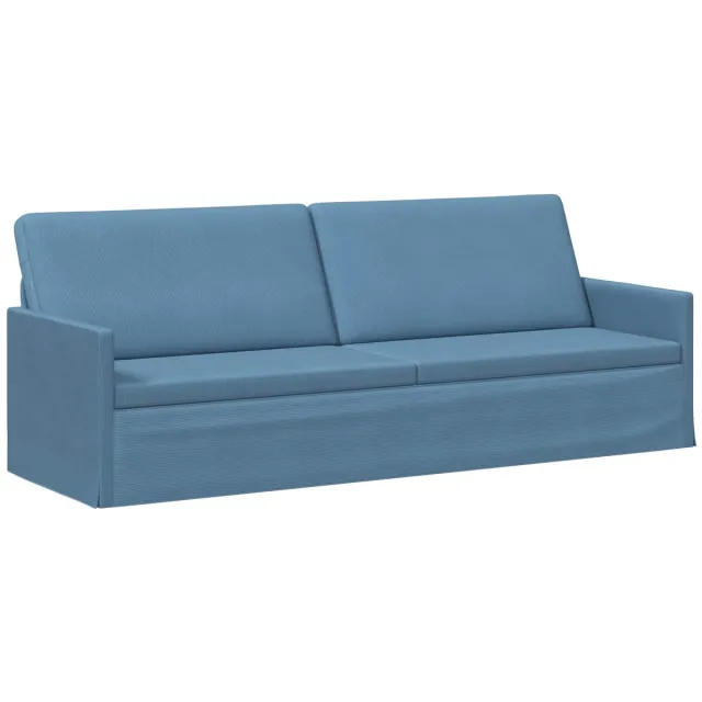 vidaXL 3-zits - sofa - Blauw - 220 - x - 81 - x - 82 - cm - Corduroy - stof