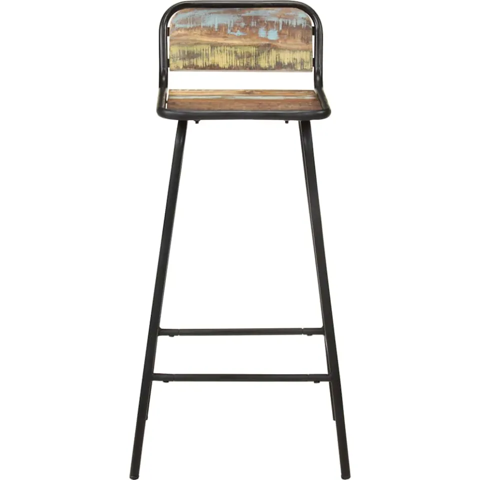 vidaXL Barstoelen 4 st massief gerecycled hout bruin, foto 3