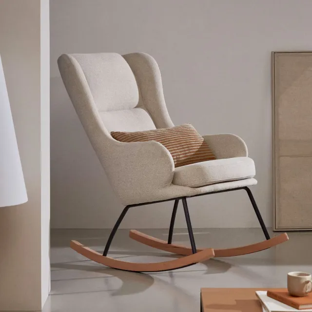 Kave Home Maustin schommelstoel beige, foto 2